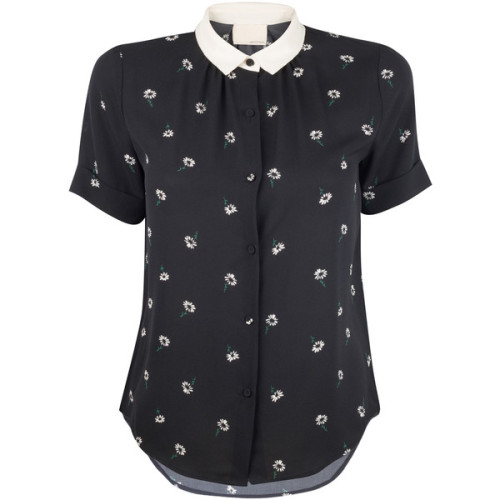 Band of Outsiders Daisy Embroidered Blouse ❤ liked on Polyvore (see more white button up shirts)