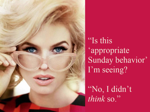 beautiful-when-she-s-angry:Alice Eve inappropriate behavior always has the same result