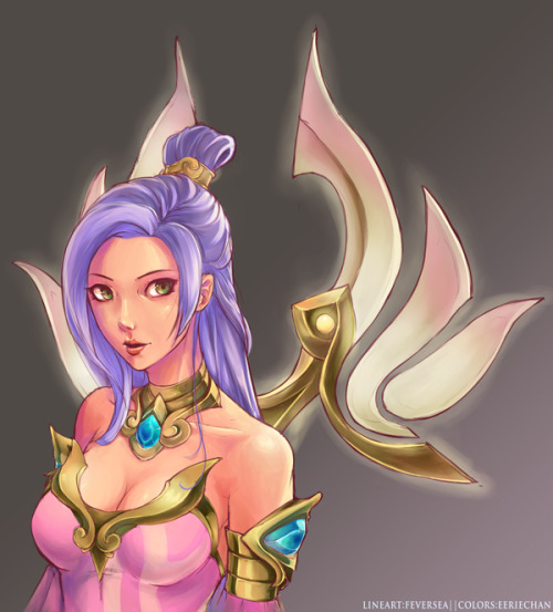 eeriechan: Order of the Lotus Irelia|| Color commission I did say I was practicing coloring stuff.