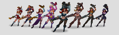 ask-sivir:  captainmissfortune:  countcyanide:  Miss Fortune and Gangplank Champion update! http://na.leagueoflegends.com/en/page/champion-update/miss-fortune-struts-pbehttp://na.leagueoflegends.com/en/page/champion-update/gangplank-sails-pbe  /do love