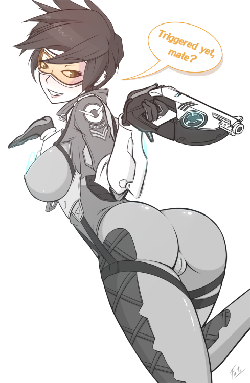 jaxsonisbax:  overwatchrule34xxx:  Triggerin’ Tracer   I am