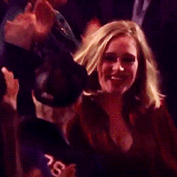 sluttybutsy:  Justin Bieber congratulates Adele on the way to recieving her 2016 BRIT Award 