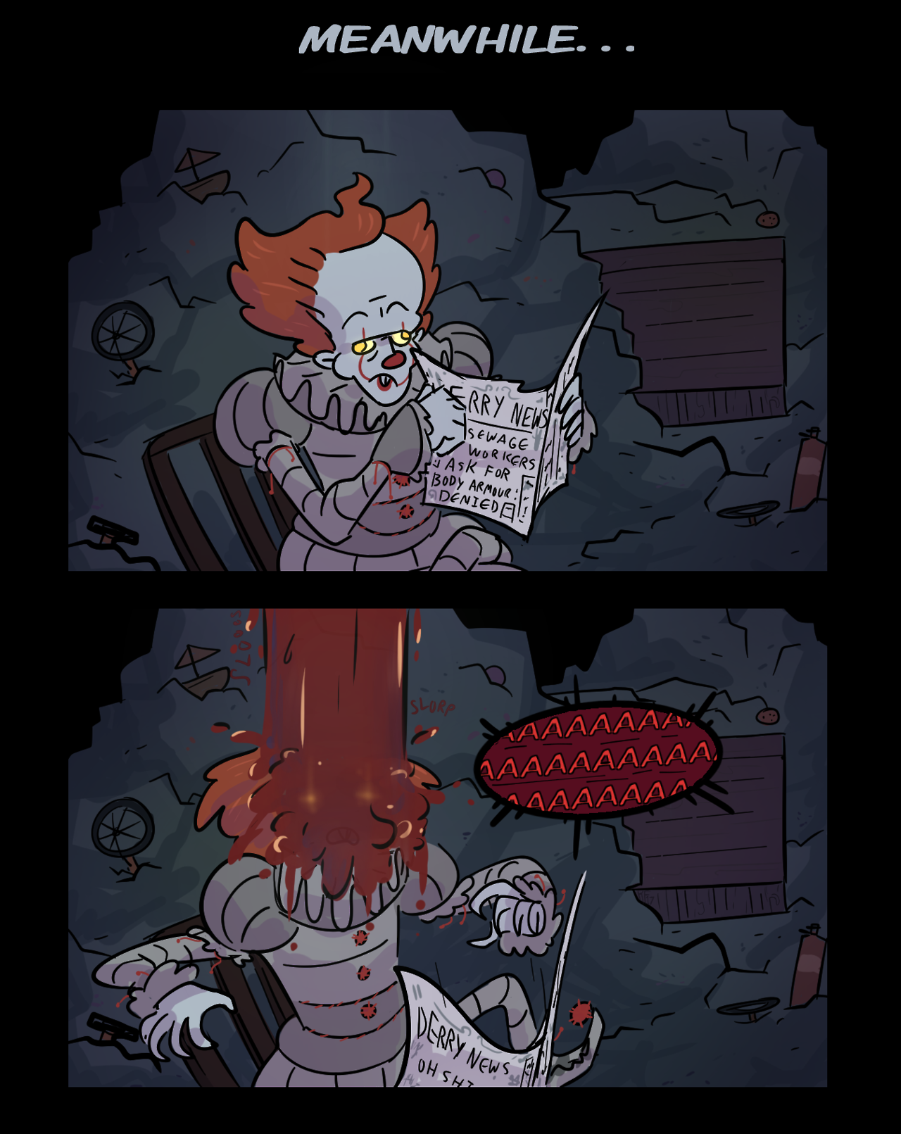 pumpkinpiart:Living in the sewers can be inconvenient.