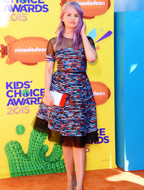 2015 Favorite  Red Carpet Dresses 085/365Debby Ryan at Kid’s Choice Awards — wearing Sachin + Babi N