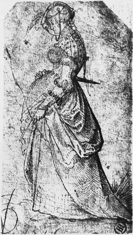 Two drawings of women by Urs Graf, fist is from 1513 and the second titled “ Landsknechtsdirne