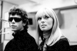 una-lady-italiana:  Lou Reed and Nico at Scepter Studios during the recording of the first Velvet Underground album, May 1, 1966 (Photo:Steve Schapiro/Corbis) 