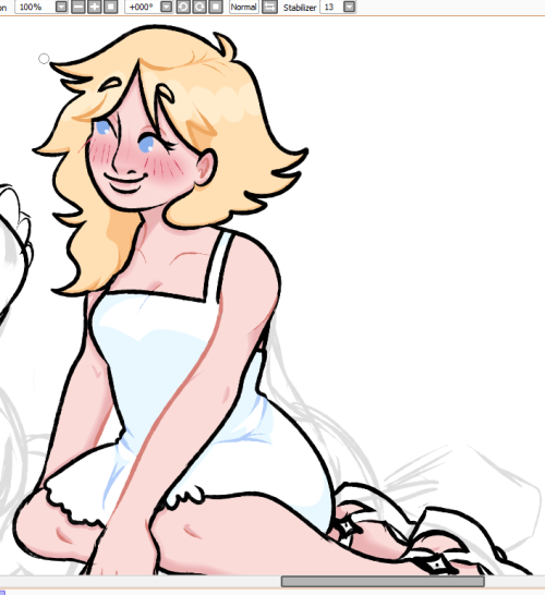 havent drawn much lately but here is a pretty namine from today