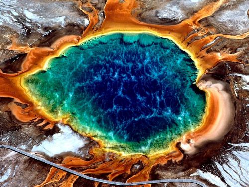 Porn photo trefoiled:  Aerial view of the Grand Prismatic