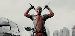 handstomysellf:  endless movie list | deadpool (2016)   You’re probably thinking “This is a superhero movie, but that guy in the suit just turned that other guy into a fucking kebab.” Surprise, this is a different kind of superhero story.   