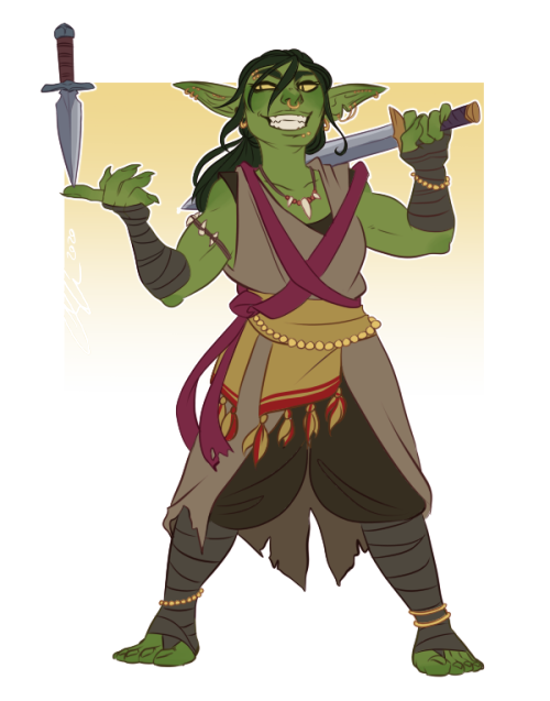 catbatart: Commission for @thenerdcommander of their spunky Goblin gal! 