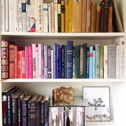 shoppingsavingandsequins:Color-coded my books