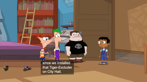 forgottenpnffacts: -Phineas and Ferb installed a Tiger-Excluder on top of City Hall to reduce the fr