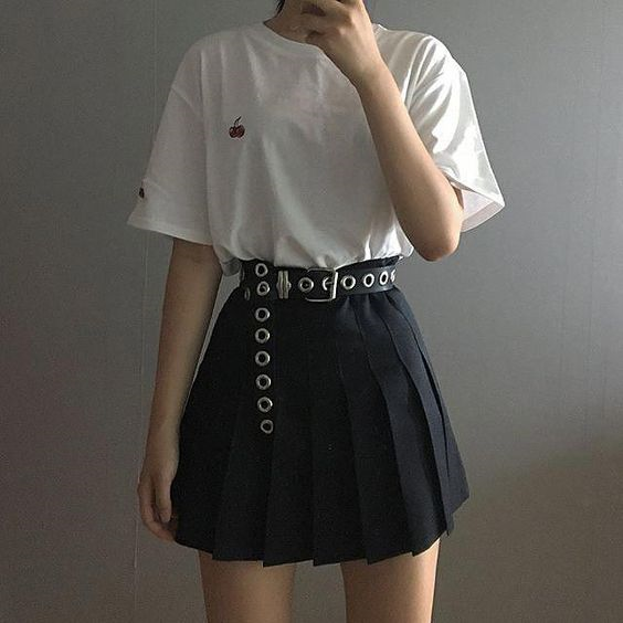 Pleated Mini Skirts — I do love the grunge style a lot. That’s a...