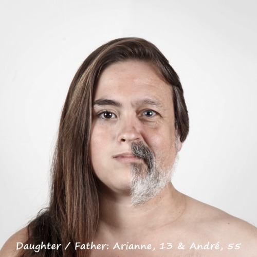 turecepcja:  crossconnectmag:Genetic portraits by Ulric Collette, photographer and graphic designer based in Québec City, Canada. A photographic research exploring the similarities between different members of the same familyPosted to Cross Connect by Mar