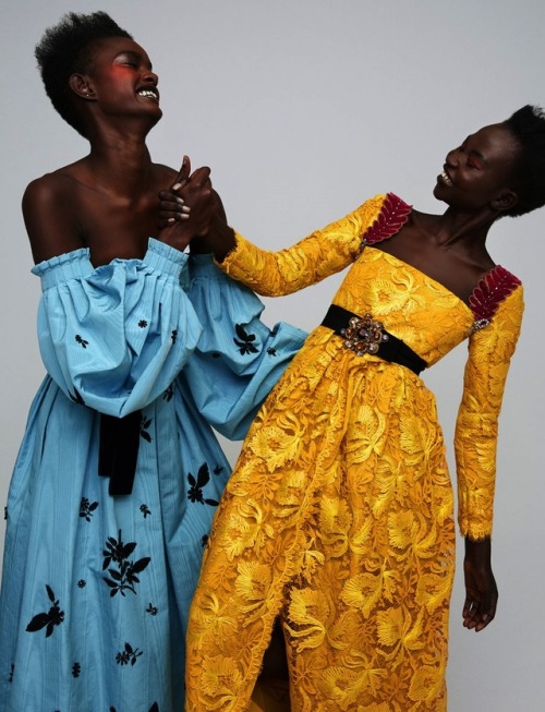 pocmodels: Aweng Chuol &amp; Adau Mornyang by Christine Hahn for Allure Magazine - July 2019