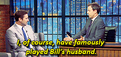 theblogofeternalstench:Seth Meyers will not let you forget that he married Stefon.