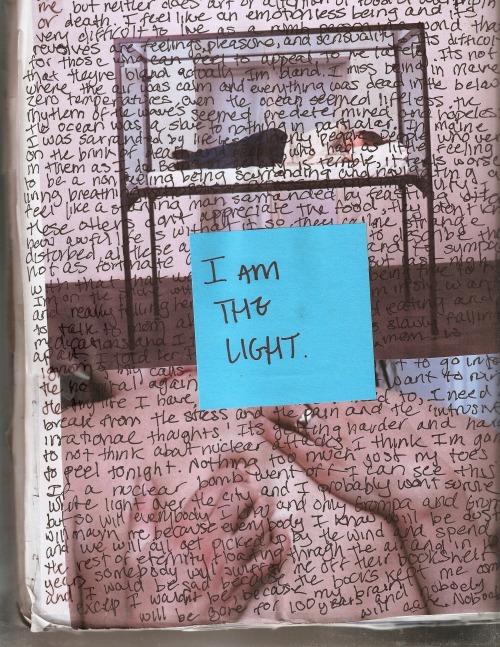 euo:  ‘I am the light’ (my meditation mantra) in my journal entries.