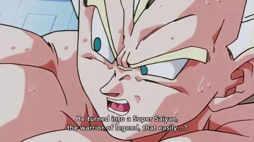 “It’s as if there’s a Super Saiyan bargain sale going on…”LOL!! Between the look on Vegeta’s 