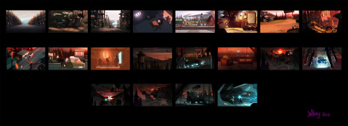 jeffreythompson:Gravity Falls Season 2 “not what he seems” Color keys. Look CLOSELY at these awesome