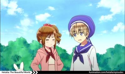 Who’s that cute micronation talking to Sealand in tomorrow’s Hetalia: The Beautiful World?
Catch the first appearance of the Principality of Wy-chan, plus another handsome micronation (guess who~?), tomorrow at 3PM EST on FUNimation!