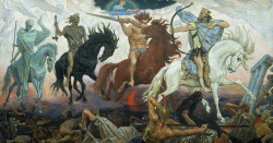 romanticism-art:Four Horsemen of Apocalypse, 1887, Viktor Vasnetsov