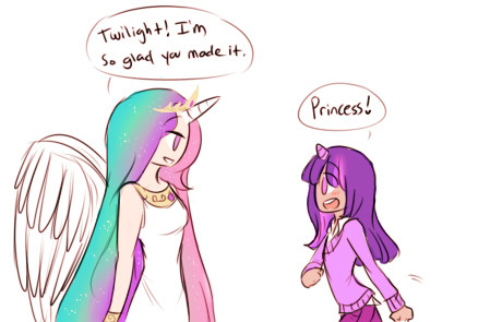 dashingicecream:  tiny twilestia comic that wasn’t suppose to be a comic but here we are       (i forgot Celestia’s crown in one panel whoops~)   