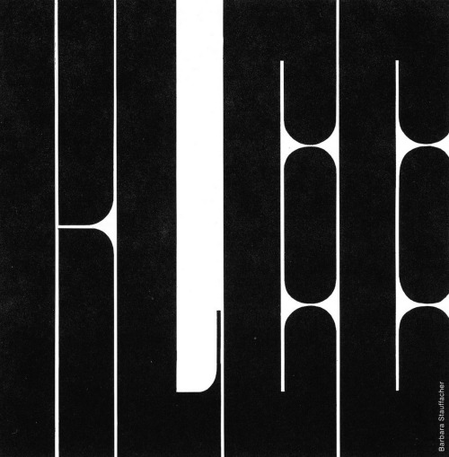 Barbara Stauffacher Solomon, typographic “Klee” design for a calendar for the San Francisco Museum o