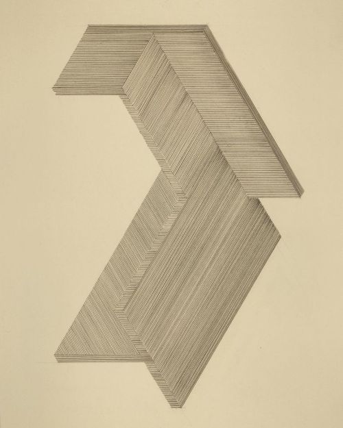 untitled (geometry) 2012_12_09 graphite on manila tagboard 18" x 12" (45.7 x 30.5)cm Matt 