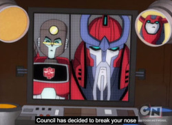 otaku-douchebag-ponytail:  insert-silly-transformers-pun:Justice has been served, Sentinel.submitted by xenargon  me and herzy were laughing our asses off at fuckingthis oh my god