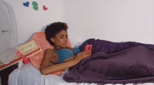 nickflyguy:  She loves to play to my blog all through whenever she is in bed….good