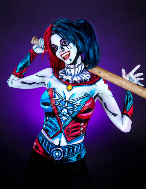 demonsee:  Harley Quinn Bodypaint KayPikeFashion