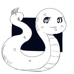 darky03nle:been a while since i’ve posted here. have a cute snek Rebloggin a snek from my sfw blog.(yup&hellip;I have a sfw blog&hellip;.that I barely post in)
