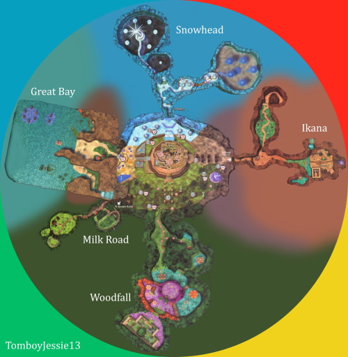  This is my poor attempt in trying to replicate the map of Termina, forgive me if it doesn’t l