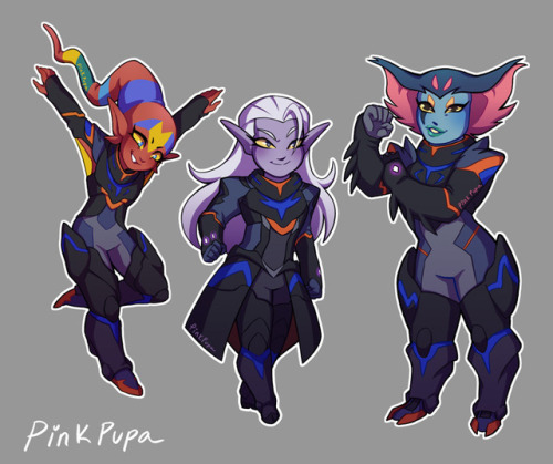 pinkpupa:Chibi Ezor, Lotor and Zethrid. Acxa and Narti will be done later