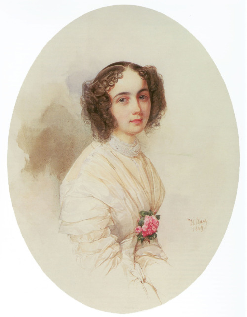 Elisaveta Poletika by Vladimir Ivanovich Hau, 1849