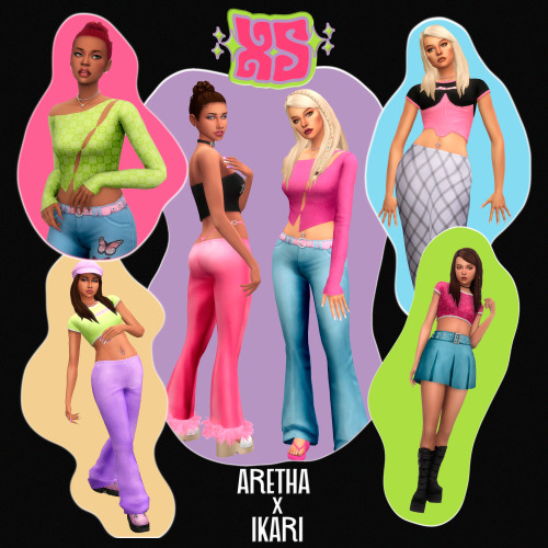 ikari-sims: XS Collection [Aretha x Ikari]10 bgc items on my part. 9 bgc items on Aretha’s part 11 d