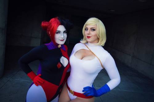 callmepowergirl:    “We do the same thing we’ve always done. We make a better world.” Some photos of me and Anarchy cosplay from comikaze as Powergirl and Harley! My Cosplay page Harleys Cosplay page 