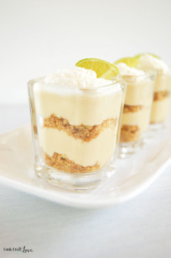 sweetoothgirl:  Key Lime Pie Dessert Shooters 