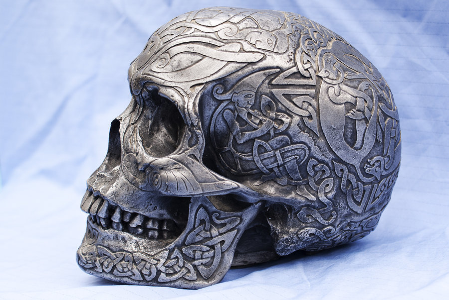 mererecorder:  Celtic Skull Side View by wintersmagicstock 