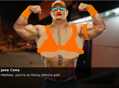destineytots:There is a fucking John Cena dating sim out there. 