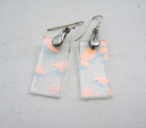 Some new fall leaves fused glass earrings for the fall season! You can find them and more in my Etsy