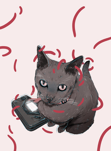 theawkwardgamer:  Love: Video Games, Girls &amp; Cats by Kyle Fewell (Behance)