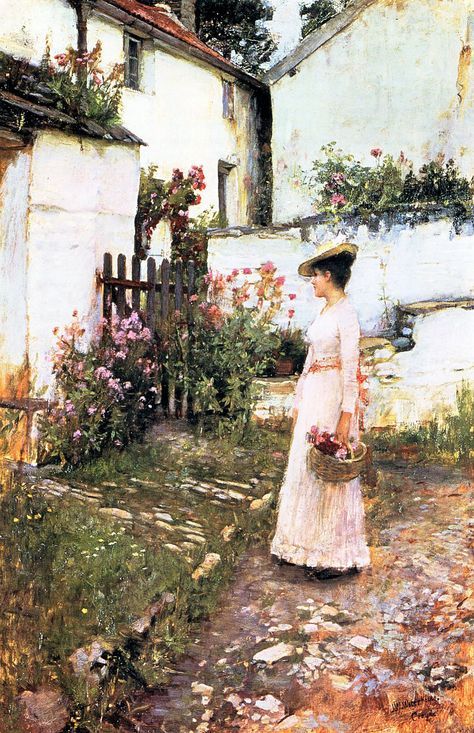 Gathering Summer Flowers in a Devonshire Garden (1893-1910), by J.W. WaterhouseBesides the oriental,