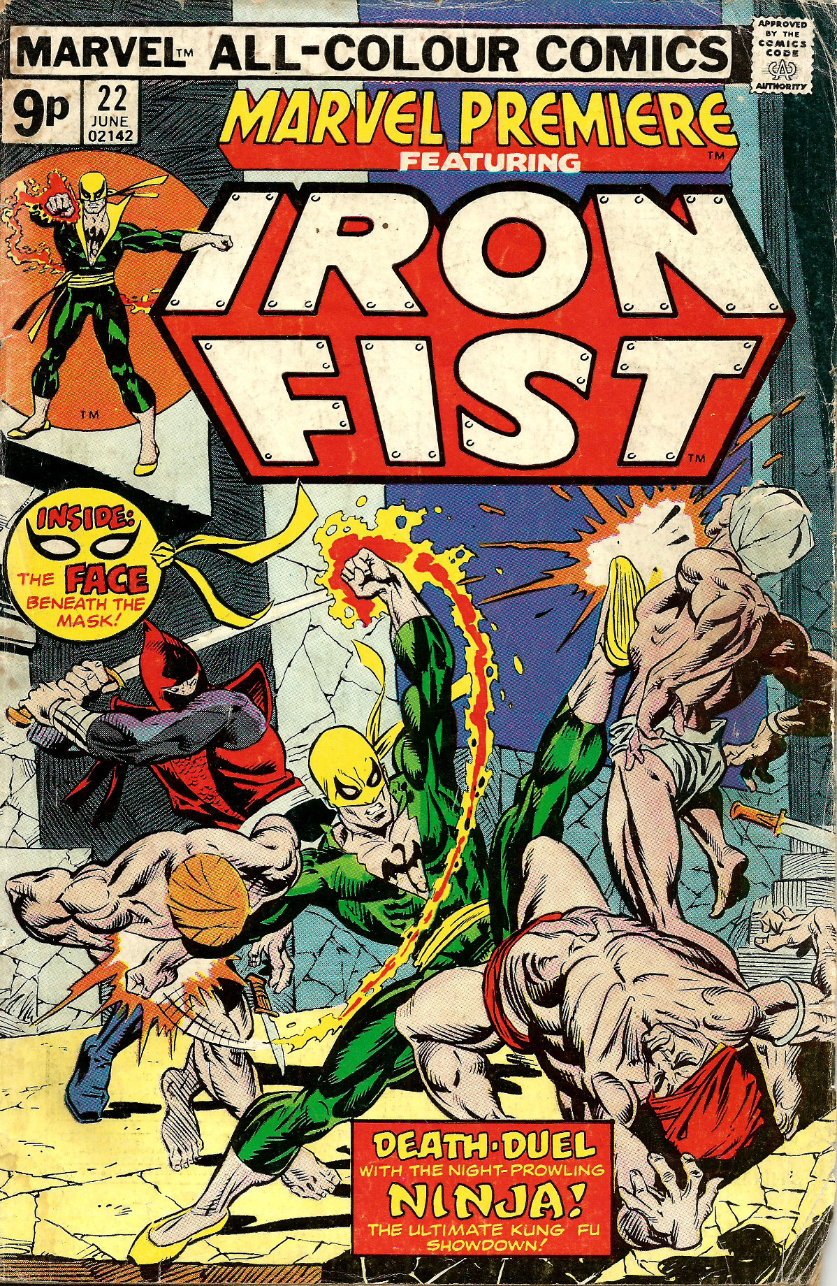 Marvel Premiere featuring Iron Fist, No.22 (Marvel Comics, 1975). Cover art by Gil