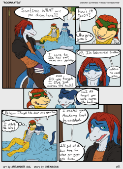 furrr166:  Roommates Arc 1 Page 3/3 Art by Spelunker Sal Story by Dreamous 