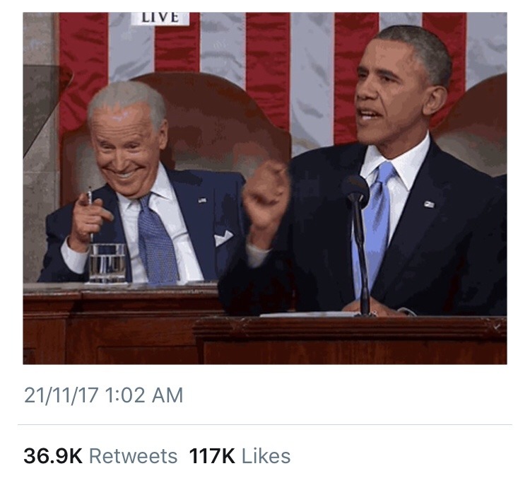 ayooodevo:  instarbuckswithdan:y’all obama just posted a biden meme  😭😭😭