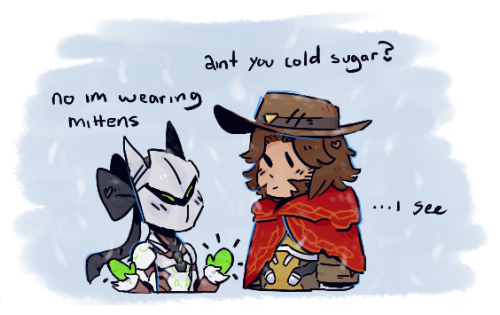 anthraxcakemix:  *strikes a pose again* mcgenji week day 3 snow !!! i love snow i wish it was snowing where i live Right Now