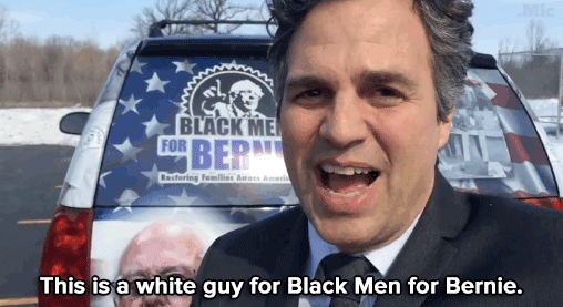 ghettablasta:   Mark Ruffalo introduced the country to Black Men for Bernie  