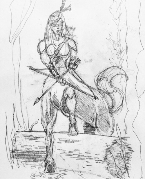 Sketching thumbnails for a full-page commission. My First Centaur&trade; #comicart #finalfantasy