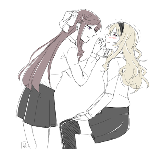 kuro-kelly:    This is Tendou Maya and her girlfriend Saijou Claudine[COMMISSION] [KOFI]